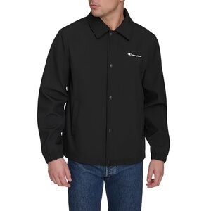 Champion Mens Lightweight black  Wind Resistant Jacket button up Size M